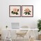 Stupell Industries Pink Vintage Pattern Botanicals 2pc Floating Frame Set, design by Livi Finn